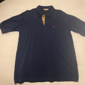 Navy Blue Burberry Polo